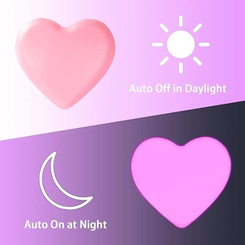 INZU Night Lights Plug into Wall, LED Night Light for Kids, Cute Nightlight with Auto Dusk to Dawn Sensor, LED Nightlight with Soft Warm Light for Bedroom, Nursery, Bathroom, Hallway (Pink) thumbnail 2