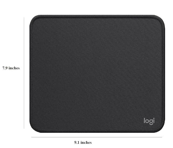 Logitech Mouse Pad - Studio Series, Computer Mouse Mat with Anti-Slip Rubber Base, Easy Gliding, Spill-Resistant Surface, Durable Materials, Portable, in a Fresh Modern Design, Graphite thumbnail 2
