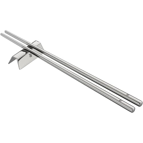 WMF Nuova Chopstick 6-teilig, Essstäbchen mit Besteckbänkchen für 2 Personen Cromargan Edelstahl rostfrei poliert spülmaschinengeeignet - Image 1