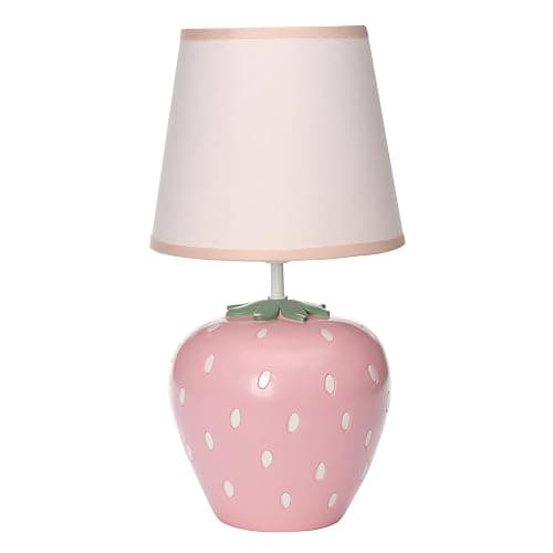 Bedtime Originals Flower Power Hand-Painted Custom Strawberry Lamp with Shade - Image 1