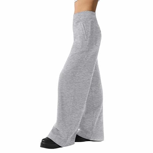 Ikevan Girls Oversized Wide Leg Sweatpants Drawstring Kids Baggy Straight Leg Track Pants Casual Plain Pockets thumbnail 2