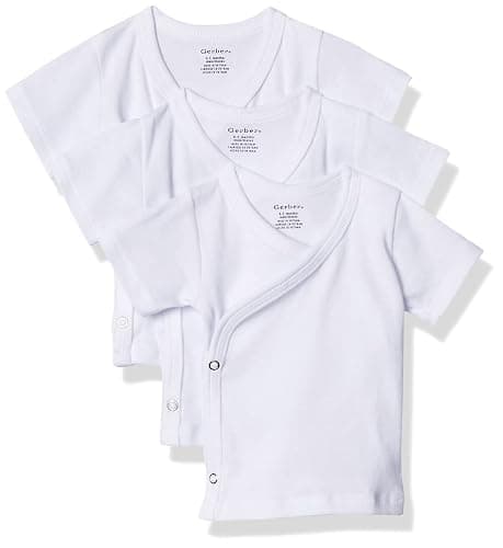 3-Pack White Side-Snap Short Sleeve Shirts - Image 1