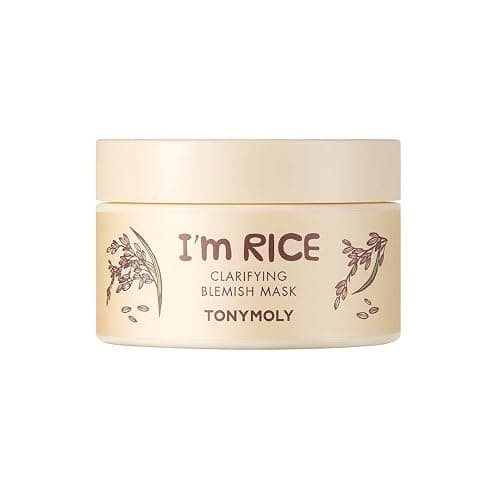 TONYMOLY I'm Rice Clarifying Blemish Clay Mask, Facial Mask Detoxifiies, Reduces Redness & Soothes Irritated Skin, Kaolin Clay & Fermented Rice, 100ml - I'm Rice - Image 1