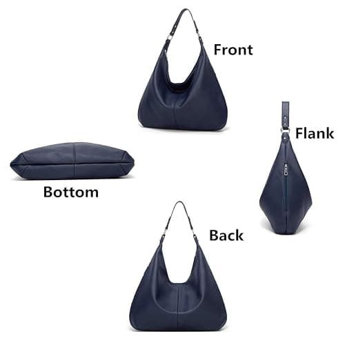 Ashioup Women's Tote Bag Vintage PU Leather Handbags for Women Hobo bags Tote Shoulder Bag with Zipper thumbnail 7