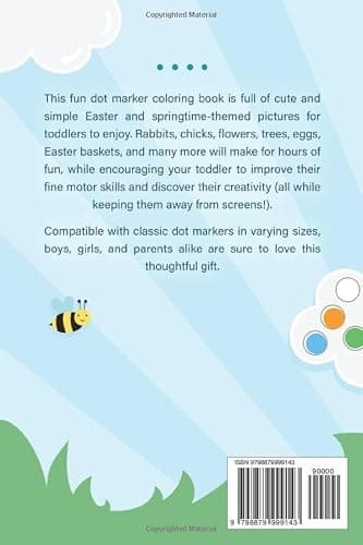 Easter Basket Stuffers Dot Marker Coloring Book: Easy Toddler Gift Activity Book for Kids Ages 2-4 With Rabbits, Easter Eggs, Flowers, and More (Easter Gift Ideas for Boys and Girls) thumbnail 2