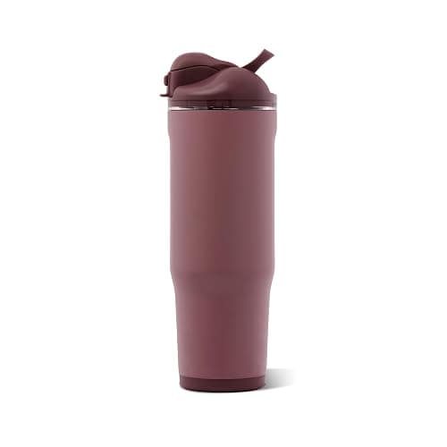 HydroJug Ease2o 40oz Insulated Water Bottle, Straw & Chug Lid, Canyon Rose | Pressure-vented lid, leak-resistant, stainless steel, vacuum insulated, water-level window, cup holder friendly, BPA-free thumbnail 3