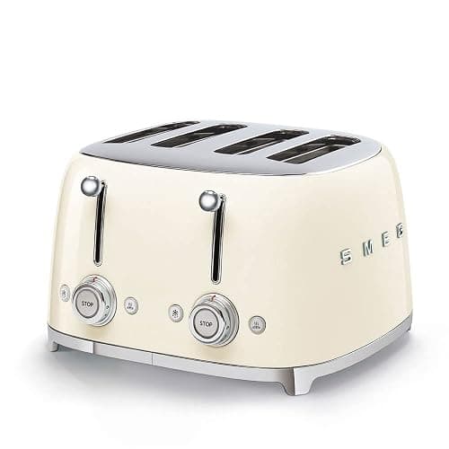 Smeg 50’s Style Retro Range Breakfast Set, 1.7L 3000W Kettle and Multi-Functional Control 4-Slice 2000W Toaster, Cream, KLF03CRUK/ TSF03CRUK thumbnail 5