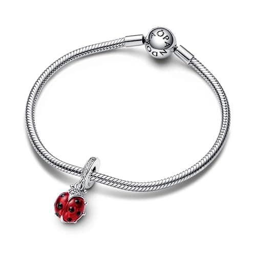 Pandora Red Ladybug Dangle Charm - Compatible Moments Bracelets - Jewelry for Women - Gift for Women in Your Life - Made with Sterling Silver & Enamel thumbnail 3