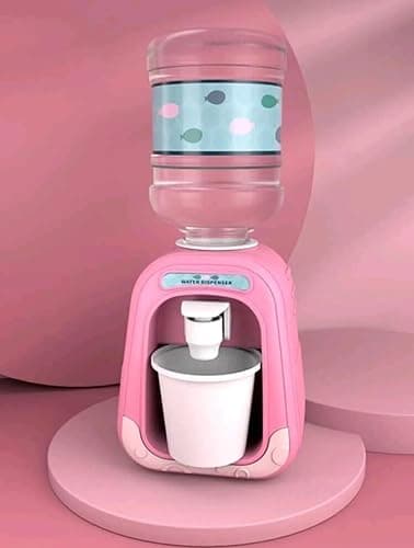 Mini Water Dispenser Pump for Micellar Water, Desktop Liquid Dispenser, Fun Makeup Remover Container, Bathroom and Vanity Organizer (Pink) thumbnail 2
