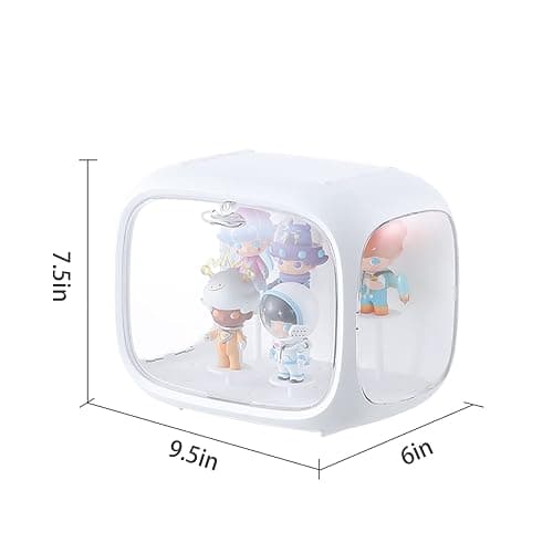 Display case for Figures with Light Adjustable Display Stand Clear Acrylic Display Box with Door Dust and Moisture Proof Suitable for Lego Collectibles Action Figures Pop Mart thumbnail 3