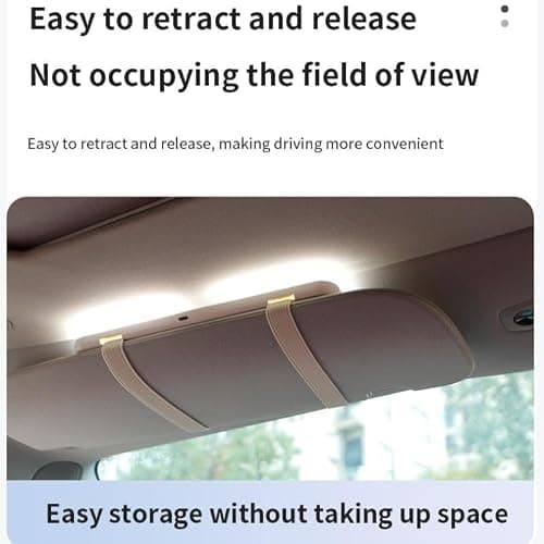 Car LED Makeup Mirror Sun Visor, Portable High-Definition Clear-View Car Mirror, 1 Count Car Accessory for Easy Application thumbnail 7