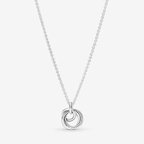 Pandora Family Always Encircled Pendant Necklace - Great Gift for Women - Adjustable Necklace with Lobster Clasp - Sterling Silver & Cubic Zirconia - 23.6", No Gift Box thumbnail 4