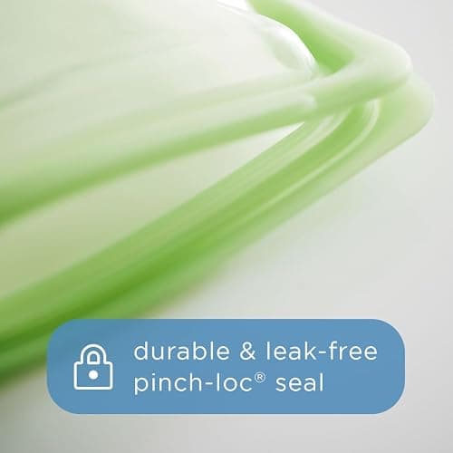 Stasher Premium Silicone Reusable Food Storage Bags, 6-Pack, Clear, Multi-Use Food Storage Bags, Lunch Bag, Travel Containers, BPA Free, Leak-free, Dishwasher-Safe, Eco-friendly thumbnail 4