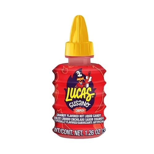 Lucas Gusano Fruity Chamoy Flavored Liquid Spicy Candy, 1.26oz - 10 Pieces Pack for Treats, Fruit, Snack, Parties, Piñatas - Spicy - 1.26 Ounce (Pack of 10) thumbnail 11
