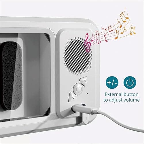 Enfriliv Waterproof Phone Holder with Speaker, Shower Phone Holder Waterproof, Shower Phones Holder with Wireless Bluetooth Speaker with 360° Rotation Ipx4 Aqua with Shower Play(White) thumbnail 4