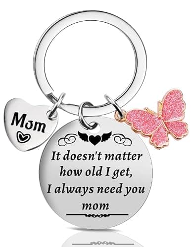 LIGETON Christmas Small Gifts for Mom from Daughter Son,Funny Birthday Mom Gifts for Wife from Husband, Stocking Stuffers Secret Santa Gift Ideas Keychain for Cool Mother Mama Grandma Women Her - Image 1