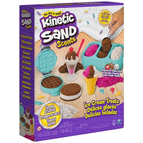 Kinetic Sand Scents, Ice Cream Treats Playset with 3 Colors Scented Play Sand & 6 Tools, Sensory Toys for Kids Ages 3 and up thumbnail 9