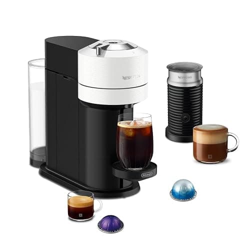 Nespresso Vertuo Next Coffee and Espresso Maker by De'Longhi with Aeroccino Milk Frother, White - Image 1