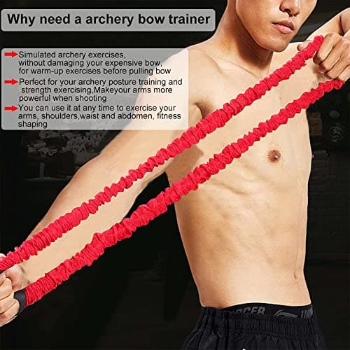SOPOGER Archery Bow Trainer Rubber Stretch Bands 25-45 Lbs Draw Strength Training Device Aids Release Trainer Exerciser Workout Resistance Practice Equipment for Archery Bow Accessories thumbnail 3