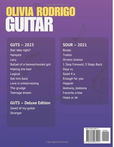 Olivia Rodrigo Guitar Songbook: Easy & Intermediate Chords + Lyrics for 23 Trending Hits (2025 Edition) thumbnail 2