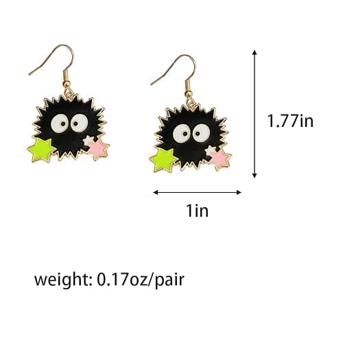 1 Pair Spirited Away Soot Sprites Earrings  thumbnail 5