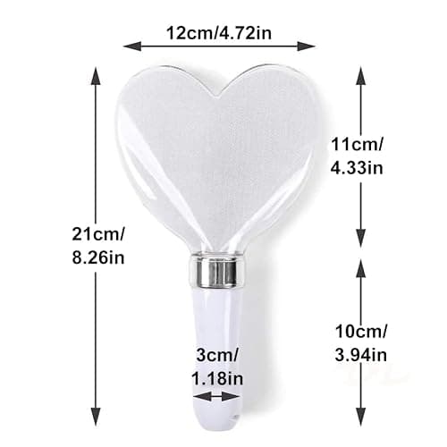 KASCLINO LED Concert Cheering Wand, 15 Color Heart Shaped Cheer Stick Party Flashing Light, Battery Powered Stick for Festivals Rave Birthday Concert Party Supplies(as Shown) thumbnail 3