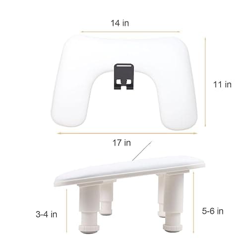 Arm Rest for Nails Tech with Adjustable Base,U shaped Comfortable Manicure Nail Hand Rest Stand Pillow Cushion for Acrylic Nail Art Tech(White) thumbnail 4