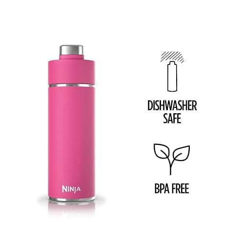 Ninja Thirsti Water Bottle and Flask 530 ML with Leak-Proof Lid, Designed for Carbonated, Hot & Cold Drinks, Ideal for Travel & Sports, Triple Insulated, Stainless Steel, Hot Pink, DW1801EUUKBP thumbnail 7