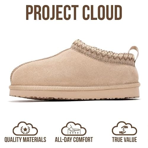 Project Cloud 100% Genuine Leather & Australian Shearling Slippers for Kids - Memory Foam Fuzzy & Non-Slip Fluffy Slippers Girls Footwear & Boys Footwear, Kids Unisex Shoe (Dream Warm) thumbnail 4