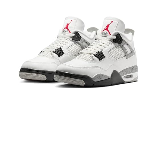 Nike Mens Air Jordan 4 Retro Running, SUMMIT WHITE/FIRE RED-CEMENT GREY-BLACK, 8 UK (9 US) thumbnail 3