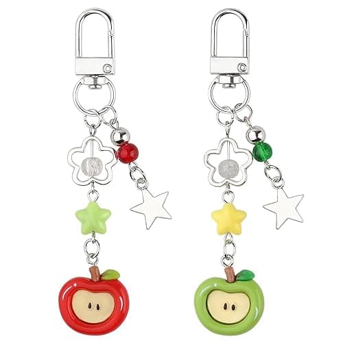 DAMOWANG 2pcs Fruit Key Chains Women Cute Keychains Stylish Key Chain Phone Charm Bag Charms Womens Keychain Accessories - Image 1