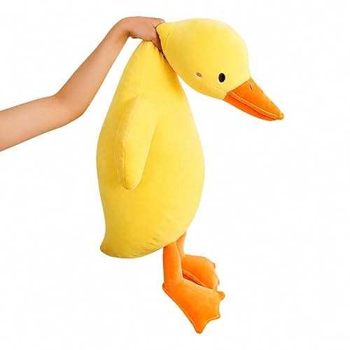 kewo Duck Plush Pillow Stuffed Animal Toy, Cute Giant Goose Plush Duck Stuffed Animal,Super Soft Hugging Pillow for Kids Bedding (Yellow,25.5 in)… - Image 1