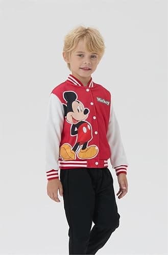 Disney Minnie Mickey Stitch Princess Frozen Elsa Marvel Jacket Lightweight Coat Button up Color Block Sweatshirt 2-14 Years thumbnail 5