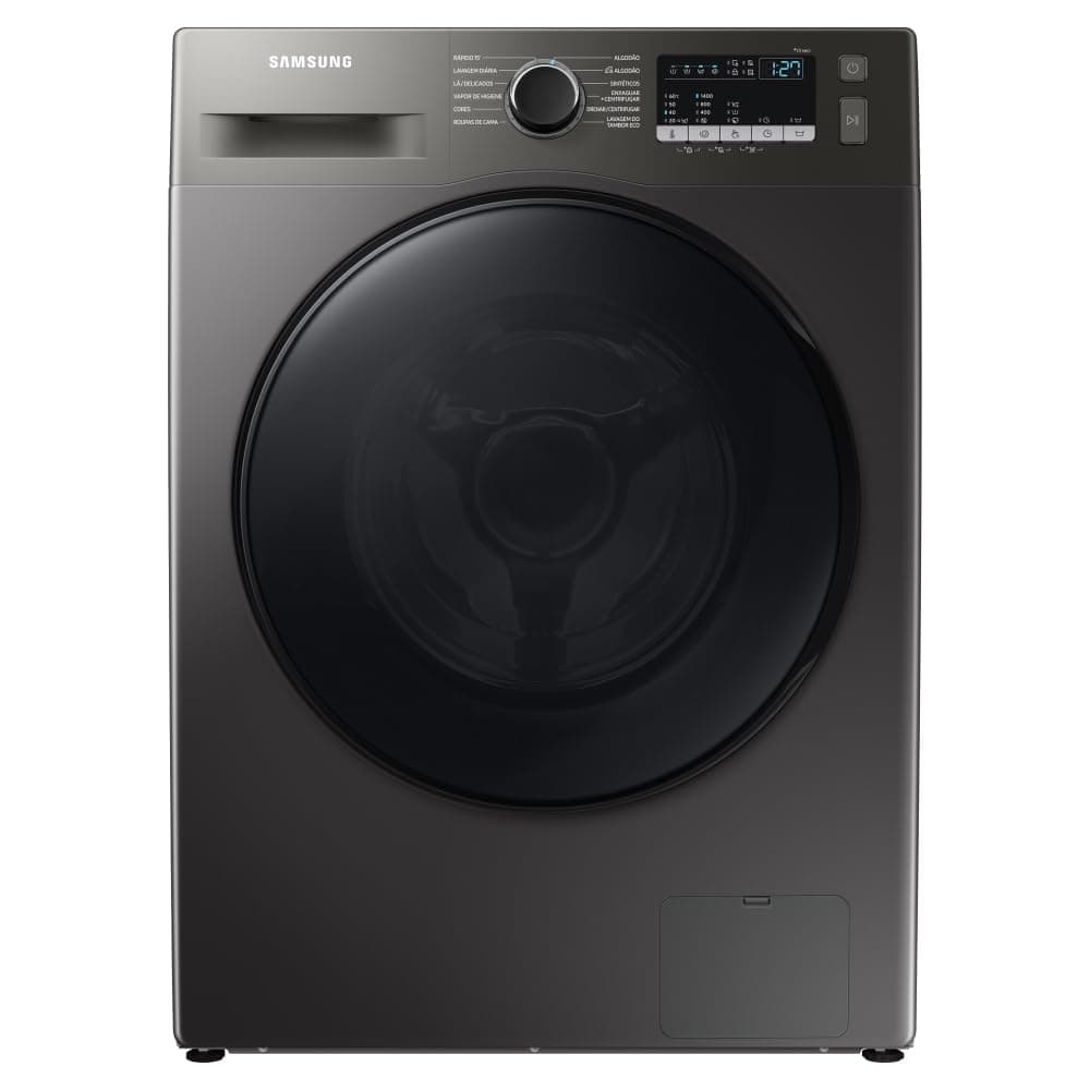 Samsung Lavadora de Roupas Digital Inverter Porta Black WW11T Inox 11kg 127V - Image 1