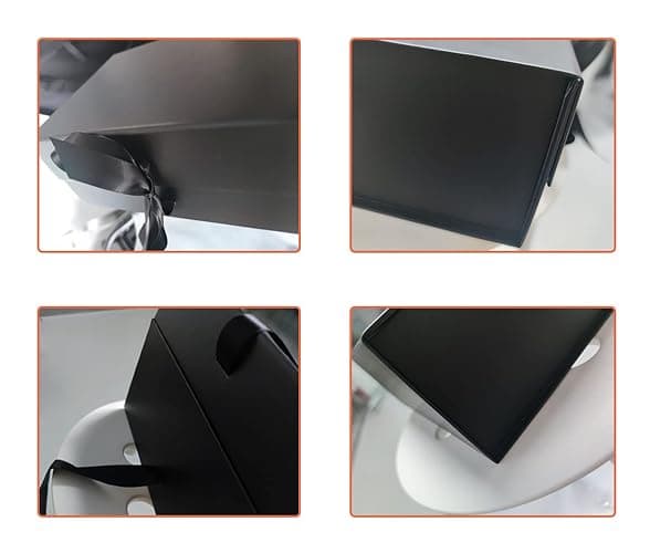 Schwarz Geschenkbox 23 x17 x10 cm, Geschenkkarton mit Magnetisch Deckel und Schleife für Hochzeiten, Weihnachten, Geburtstage, Jubiläen Geschenkverpackung Box thumbnail 5