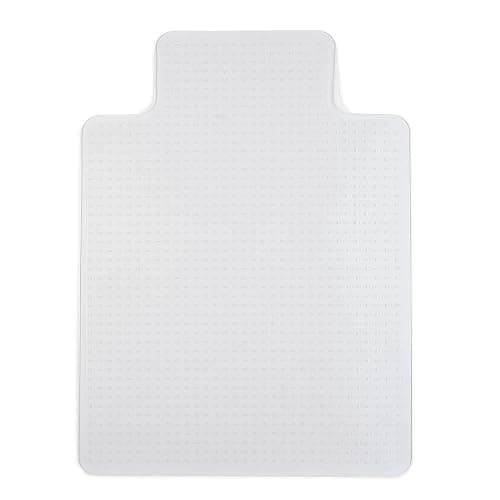 Staples Office Chair Mat, Clear Floor Mats with Lip, Medium-Pile Carpets, Extended Under-Desk Coverage, 48 x 36 Inch, Smooth Glide - Image 1