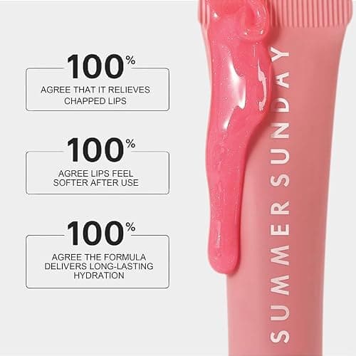 Summer Lip Balm, 4 Color Glossy Moisturizing Lip Balm - Instant Moisture and Hydration Gloss/Natural Plumping Lip thumbnail 6