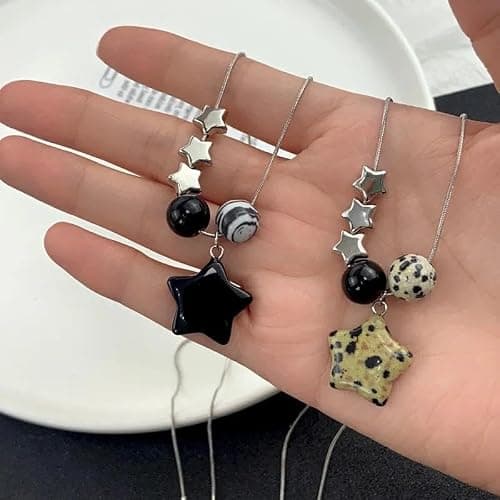 Kysin Chiys 2 Pcs Y2K Punk Necklace Set - Star & Spiral Necklaces for Women - Gothic & Grunge Fashion Jewelry thumbnail 5