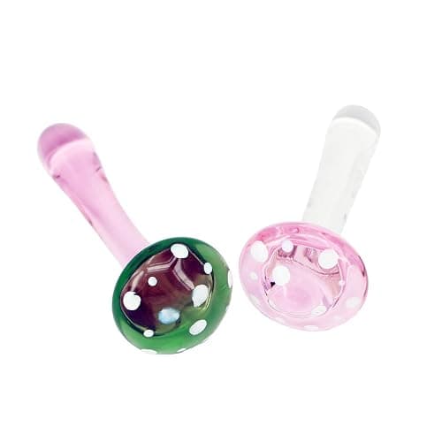 Anal Plug Butt Plugs Trainer, Smooth Glass Mushroom Pleasure Wand Dildos (Pink) thumbnail 5