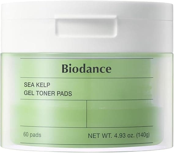 Biodance Sea Kelp Gel Toner Pads, Calming Toner Pads for Sensitive Skin, Oil & Sebum Control, Refreshing Blemish Care, Pre-Soaked Pads, Korean Skin Careㅣ4.93 fl.oz.(140g)*60Pads - Image 1
