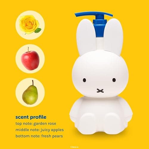 The Crème Shop Miffy Flower Garden Shower Gel, Body Wash with Hydrating and Nourishing Hyaluronic Acid and Niacinamide, Miffy Pump Bottle, Garden Rose, Juicy Apples, and Fresh Pears Scent, 340 mL thumbnail 3