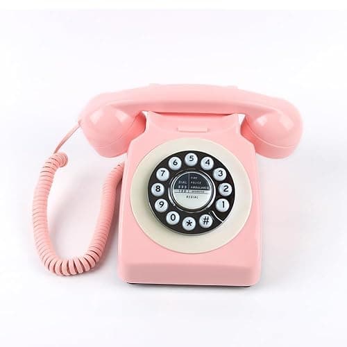 Corded Retro Phone, TelPal Vintage Old Phones, Classic 1930's Antique Landline Phones for Home & Office Decor, Novelty Hotel Telephone with Redial thumbnail 3