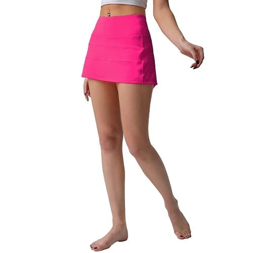 Husnainna High Waisted Pleated Tennis Skirt with Pockets Athletic Golf Skorts for Women Casual Workout Built-in Shorts thumbnail 7