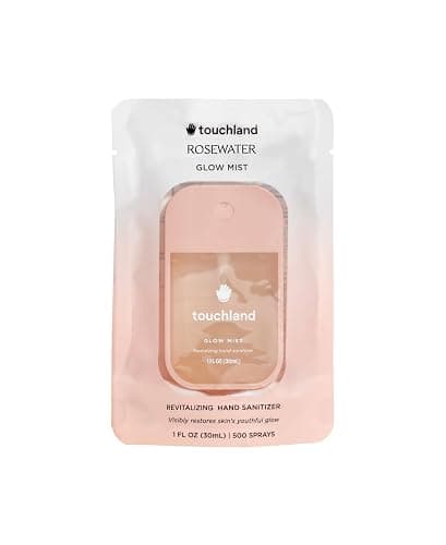 Touchland Glow Mist Revitalizing Hand Sanitizer Spray, Rosewater scented, 1FL. OZ. Travel Size - Image 1