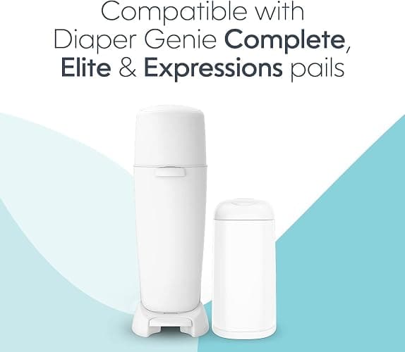 Diaper Genie Round Refill 3-Pack, Unscented Diaper Pail Refills, 270 Count | Unscented diaper pail refill bags with Max Odour Lock Technology help lock in odours and last up to 810 newborn diapers. thumbnail 5