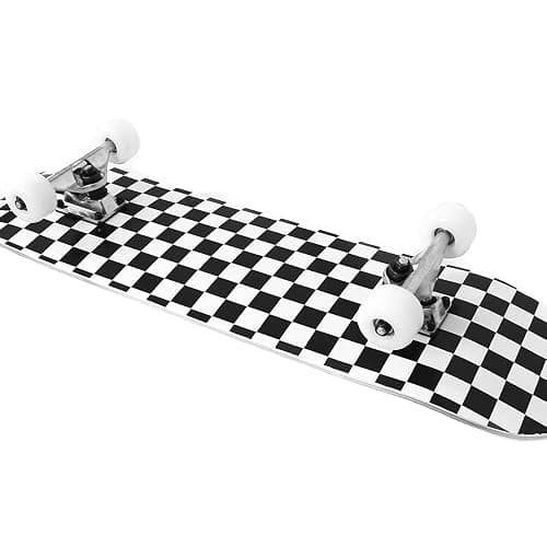 ANNEE 31x8 Inch Pro Skateboard Complete,7 Layer Canadian Maple Wood Double Kick Concave Skate Boards, Tricks Skateboards for Youths,Beginners,Girls,Boys,Kids,Teens,Adults (Black, White) thumbnail 2