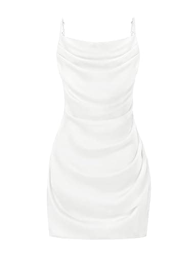EXARUS Girls Bodycon Dress Pre Teen Short Spaghetti Strap/Cowl Neck/One Shoulder Mini Holiday Formal Party Cute Dresses - Image 1