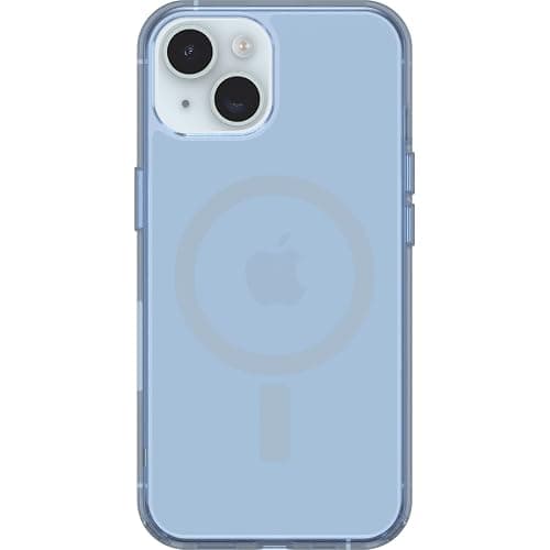 OtterBox iPhone 13, 14, 15, and 16e Symmetry Series Clear Case - Silver Glade Blue - Image 1