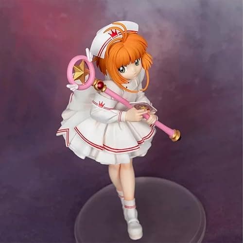 YLQANONG Cardcaptor Figures Kinomot Anime Figure Statues PVC Cerberu Anime Action Figurine for Fans 22CM thumbnail 2