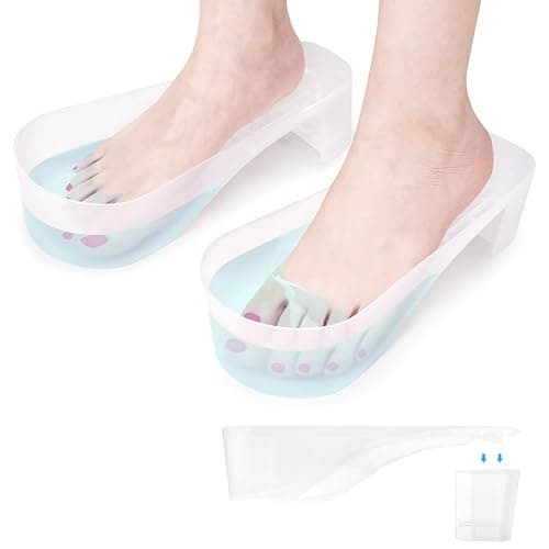 Yokilly Toe Nail Soaking Bowl, 2 PCS Toenails Soak Off Bowl, Shoe Design Foot Bath Soak Tub Bowl, Acetone Proof Pedicure Foot Spa Nail Soaker Bowl for Soak Off Dip Powder Gel Polish Remover (Clear) - Image 1
